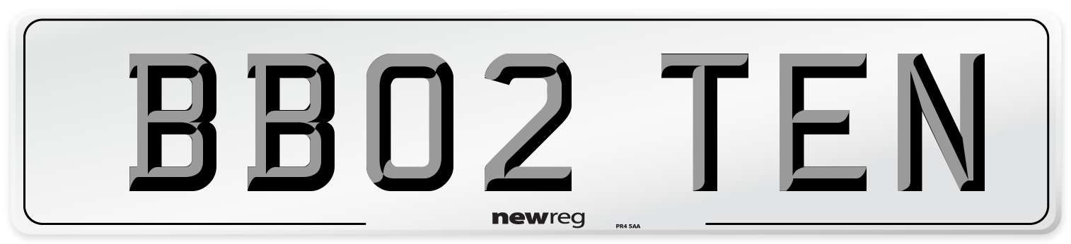 BB02 TEN Number Plate from New Reg